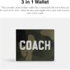 imageCOACH Mens 3in1 Wallet with Camo Print Graphic Billfold One Size