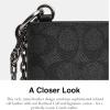 imageCOACH Mens Billfold Wallet with Chain Canvas Charcoal Signature One Size