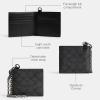 imageCOACH Mens Billfold Wallet with Chain Canvas Charcoal Signature One Size