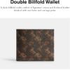 imageCOACH Mens Double Billfold Wallet with Horse and Carriage Print TruffleBurnished Amber One Size