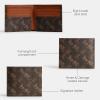 imageCOACH Mens Double Billfold Wallet with Horse and Carriage Print TruffleBurnished Amber One Size