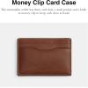 imageCOACH Mens Money Clip Card Case BillfoldRedwood