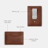 imageCOACH Mens Money Clip Card Case BillfoldRedwood