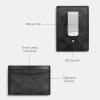 imageCOACH Mens Money Clip Card Case in Signature Canvas Billfold Charcoal One Size
