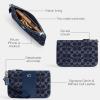 imageCOACH Womens Essential Small Wristlet in Signature Denim Deep Blue Multi One Size