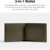 imageCoach Mens 3 in 1 AccessoryTravel WalletArmy Green