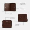 imageCoach Womens Billfold Wallet Small Zip AroundMaple