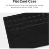 imageCoach Womens Flat Card Case in Pebble Leather with Sculpted C Hardware Branding Credit HoldersBlack