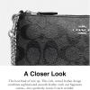 imageCoach Womens Signature Large Wristlet W ChainBlack Smoke Black