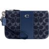 imageCOACH Womens Essential Small Wristlet in Signature Denim Deep Blue Multi One Size