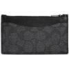 imageCoach Mens Zip Card CASE AccessoryTravel Wallet Charcoal