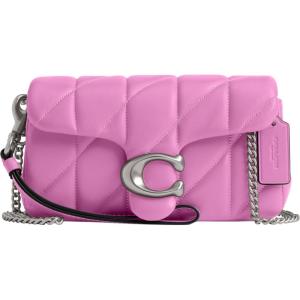 imageCoach Quilted Pillow Leather Tabby Wristlet with Chain LHFuschia