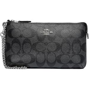 imageCoach Womens Signature Large Wristlet W ChainBlack Smoke Black