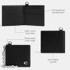 imageCOACH Mens Billfold Wallet with Chain Black One Size