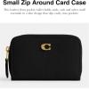 imageCoach Small Zip Around Card Case Black