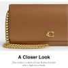 imageCoach Womens Evie Long Wallet with Chain BiFold Honey Brown One Size