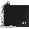 imageCOACH Mens Billfold Wallet with Chain Black One Size