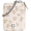 imageCoach Womens Essential Chain Card Case with Floral Print AccessoryTravel Wallet LHChalk Multi