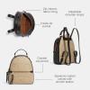 imageCoach Jordyn Backpack Light Khaki Brown MultiLight Khaki Brown Multi