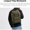 imageCoach League Flap Backpack Deep BlueArmy Green