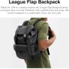 imageCoach League Flap Backpack Deep BlueCharcoal Signature