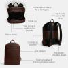 imageCoach Mens Gotham Backpack in Pebble Leather Maple One SizeMaple