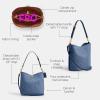 imageCoach Willow Soft Bucket Bag in Denim B4Deep Blue