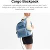 imageCoach Womens Cargo Backpack in Leather and Denim B4Indigo One Size