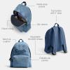 imageCoach Womens Cargo Backpack in Leather and Denim B4Indigo One Size
