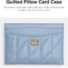 imageCoach Womens Quilted Pillow Leather Case AccessoryTravelers Card Sleeves B4Bluebell One Size