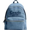 imageCoach Womens Cargo Backpack in Leather and Denim B4Indigo One Size