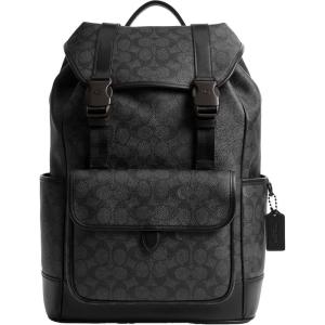 imageCoach League Flap Backpack Deep BlueCharcoal Signature