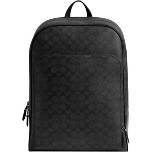 imageCoach Mens Gotham Backpack in Pebble Leather Maple One SizeCharcoal