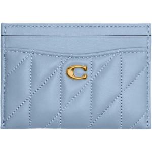 imageCoach Womens Quilted Pillow Leather Case AccessoryTravelers Card Sleeves B4Bluebell One Size