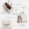 imageCoach Bubble Leather Cargo Tote 26 B4Chalk