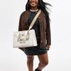 imageCoach Bubble Leather Cargo ToteB4Chalk