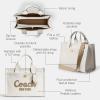 imageCoach Bubble Leather Cargo ToteB4Chalk