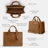 imageCoach Bubble Leather Cargo ToteB4Honey Brown
