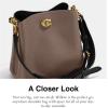 imageCoach ColorBlock Leather Willow BucketDark Stone