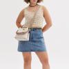 imageCoach Colorblock Leather Willow Bucket Chalk