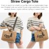 imageCoach Straw Cargo Tote B4Natural