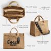 imageCoach Straw Cargo Tote B4Natural