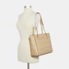 imageCoach Womens Cammie Chain ToteLight Khaki Chalk