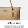 imageCoach Womens Cammie Chain ToteLight Khaki Chalk