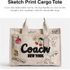 imageCoach Womens Sketch Print Cargo ToteB4Natural Multi