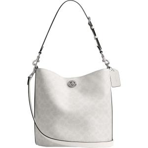 imageCoach Willow Soft Bucket Bag in Signature Canvas LHWhite Chalk