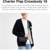 imageCoach Charter Flap Crossbody Bag 18 in Denim Washed Black