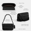 imageCoach Charter Flap Crossbody Bag 18 in Denim Washed Black