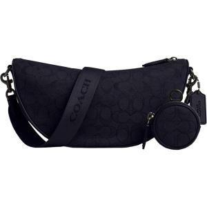 imageCoach Hall Soft Sling Bag in Signature Jacquard Midnight Navy