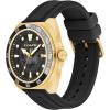 imageCoach Charter Mens 3H Multifunction Automatic Watch  Silicone Strap  Water Resistant up to 5ATM50 Meters  Gift for Him  Premium Fashion  SelfWinding  445mmBlackGold